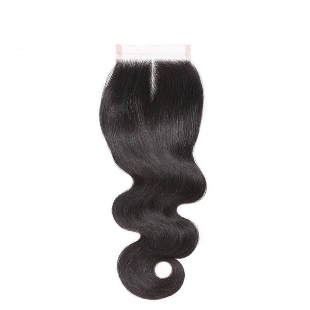 GrandeBeaute Beautiful Brazilian Body Wave Lace Closure Middle Part 4X4 Natural Color Non-remy Hair Closure 100% Human Hair