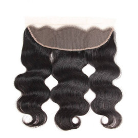 GrandeBeaute Beautiful 13x4 Ear to Ear Lace Frontal Peruvian Body Wave Frontal Closure Natural Color Human Hair Non-remy Closure