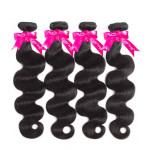 GrandeBeaute Beautiful Hair 4 Bundles Body Wave 8-28 inch Brazilian Hair Weave Bundles 100% Human Hair Bundles Natural Color