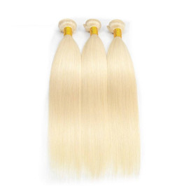 GrandeBeaute Hair613 Blonde Bundles With Closure Brazilian Straight Hair 3 bundles With Lace Closure Human Hair Bundles With Closure