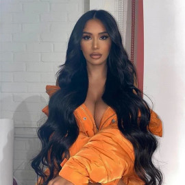 GrandeBeaute HD Transparent Body Wave Lace Frontal Human Hair Wigs Pre Plucked Brazilian Body Wave Lace Front Wig For Black Women