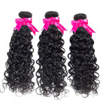 GrandeBeaute Beautiful Hair Water Wave Bundles 1 PC Brazilian Hair Weave Bundles Double Weft Human Hair Bundles Remy Hair