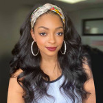 GrandeBeaute HeadBand Wig Human Hair 150% Density Brazilian Body Wave Human Hair Wigs Remy Full Machine Made Wig For Black Women