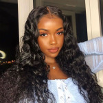 GrandeBeaute Beautiful Lace Front Human Hair Wigs Peruvian Loose Deep Wave Lace Frontal Wig Pre Plucked With Baby Hair Remy Hair