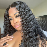GrandeBeaute Deep Wave Lace Front Human Hair Wigs Pre Plucked 4x4 Lace Closure Wig For Women Brazilian Deep Wave Human Hair Wigs