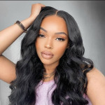 GrandeBeaute HD Transparent Lace Front Human Hair Wigs 5x5 Lace Closure Wig Brazilian Body Wave Lace Frontal Wig Remy Hair Wig