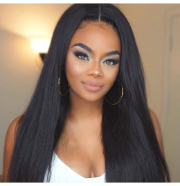 GrandeBeaute Hair HD Lace Frontal Wig Straight 13x4 Transparent Lace Front Human Hair Wigs PrePlucked Bone Straight Human Hair Wigs